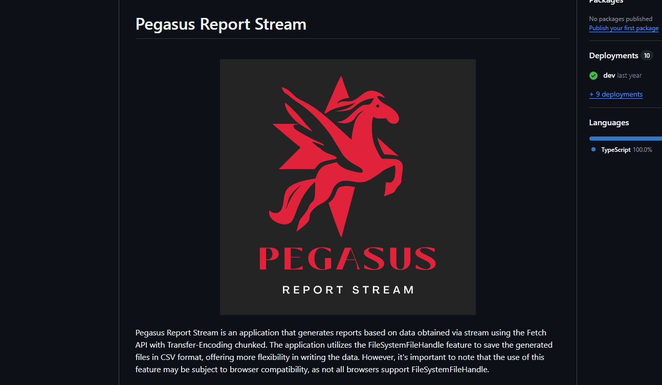 Pegasus Report Stream